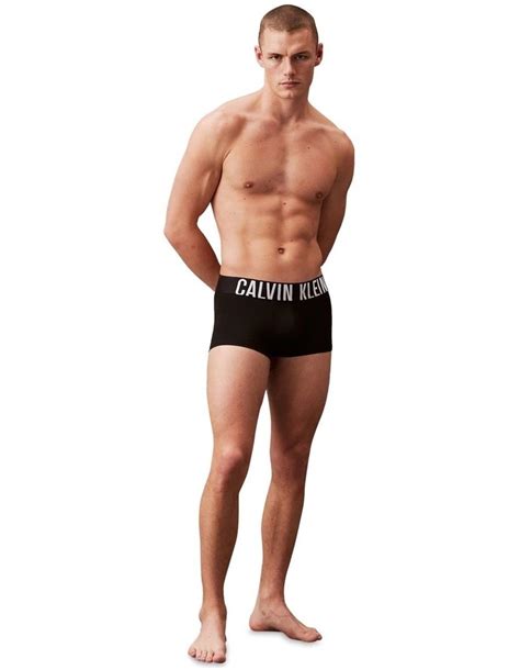 Calvin Klein 3 Pack Intense Power Micro Low Rise Trunks In Black Myer