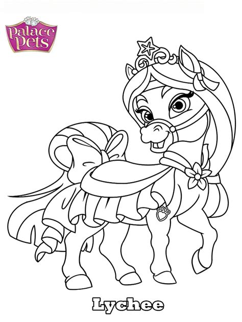 Palace Pets Lychee - Coloring Pages