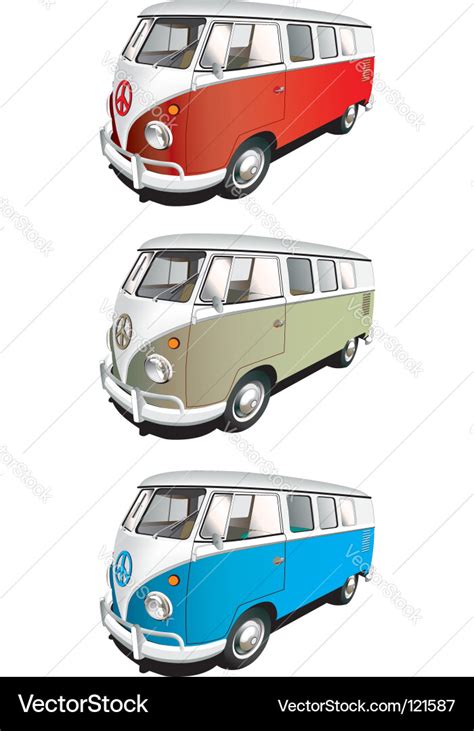 minibus set royalty  vector image vectorstock