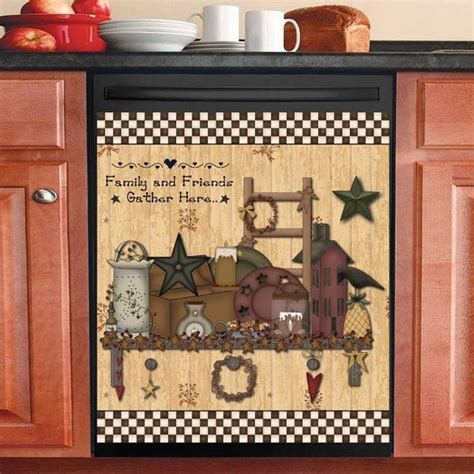 Kitchen Dishwasher Magnet Decor Cover Primitive Country Etsy Canada