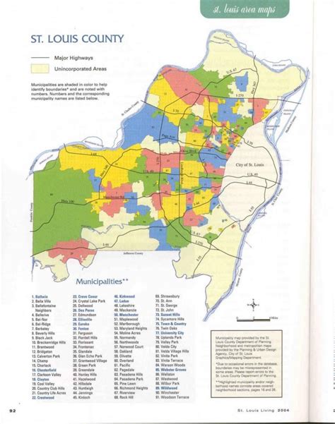 St Louis City And County Boundary Map