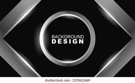 Black Silver Frame Background Modern Elegant Stock Vector (Royalty Free ...