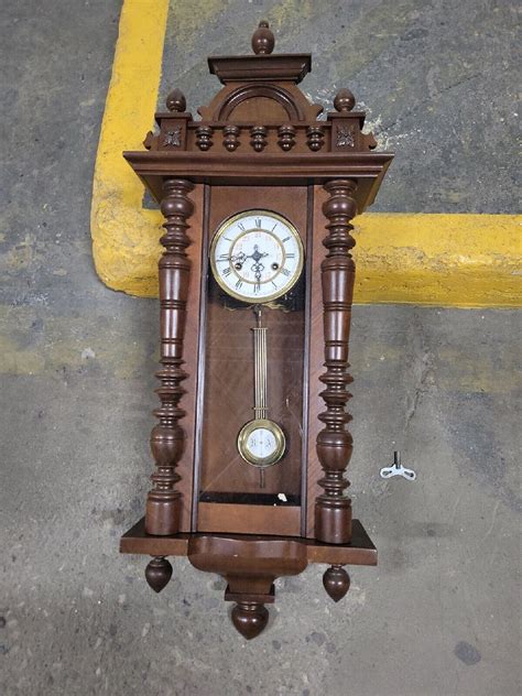 Antique 19th Century German Pendulum Regulator Striking Wall Clock Bell Stri Antique Price