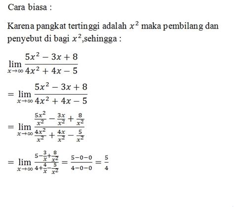 Contoh Soal Limit Fungsi Aljabar Dan Pembahasannya Doc Riset