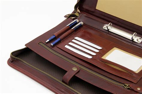 Noda Executive Leather Padfolio Brown Professional Business Etsy