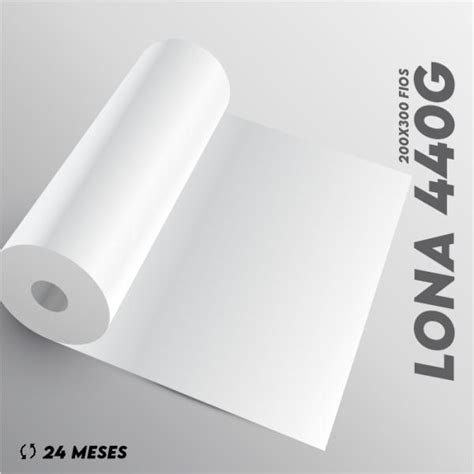 Lona Impressa 440g M² Lona 440g 4x0 Sem acabamento Considerar todas as