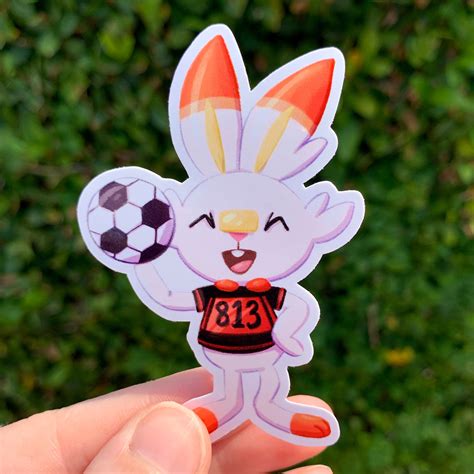 Soccer Scorbunny Sticker Waterproof Etsy