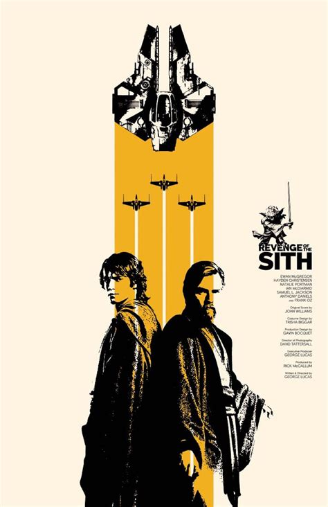 revenge   sith film poster etsy