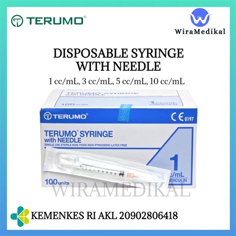 Jual Spuit Syringe 1cc 3cc 5cc 10cc Alat Suntikan Terumo Shopee Indonesia