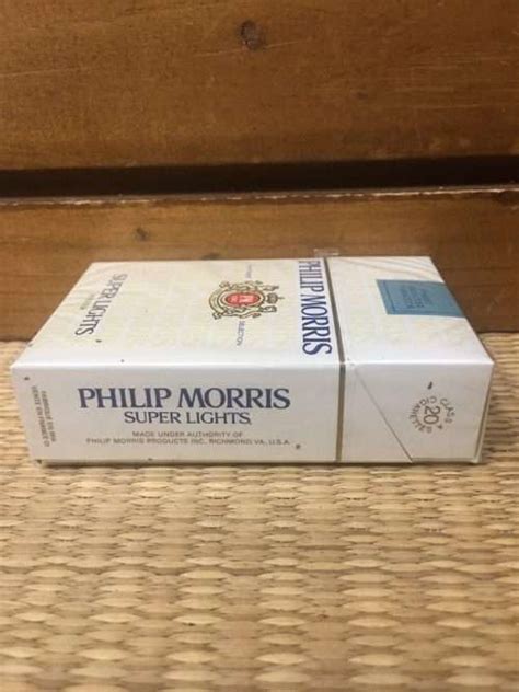 Philip Morris Super Lights Filter Cigarette Hard Pack Made In France