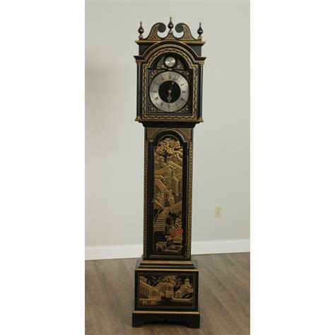 Colonial Of Zeeland Chinoserie Paint Decorated Grandfathers Clock