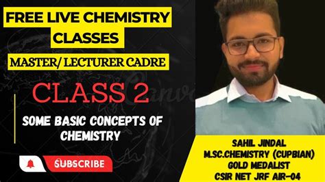 Live Chemistry Classes For Master Cadre Lecturer Cadre Chemistry