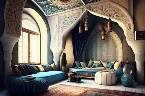 Premium Ai Image Living Room Islamic And Arabic Concept Islamic