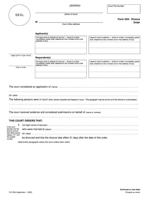 Ontario Divorce Order Online 2005 2025 Form Fill Out And Sign Printable Pdf Template