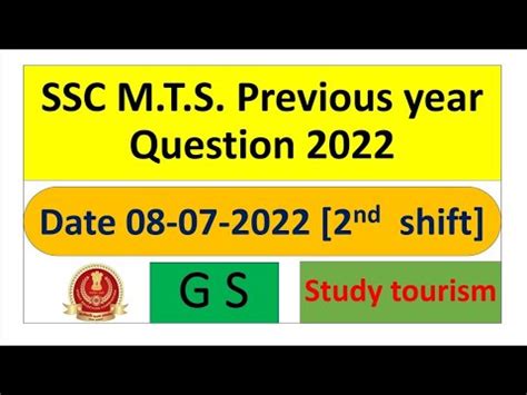 Mts Gs Previous Years Question Ssc Mts Previous Year Questions 2022 08