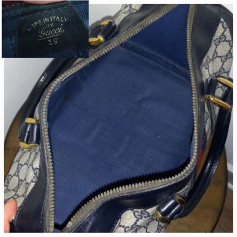 Authentic Vintage Gucci GG Monogram Supreme Sherry Web Ophidia Boston