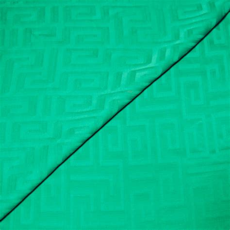 Cr Pe Envers Satin Jacquard Labyrinthe Vert Vendu Au M Tre