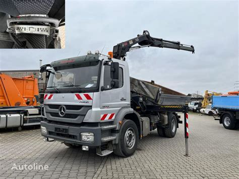 Mercedes Benz Axor 1833 K 2 Achs Kipper Kran Funk Greiferst Dump