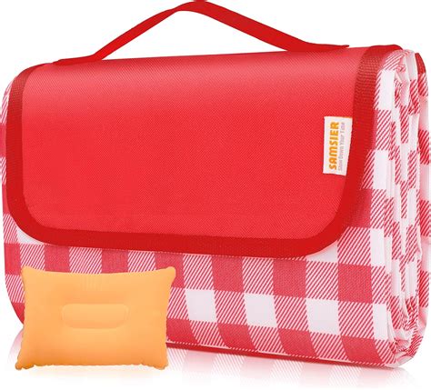 Samsier Outdoor Picnic Blankets Waterproof Foldable With