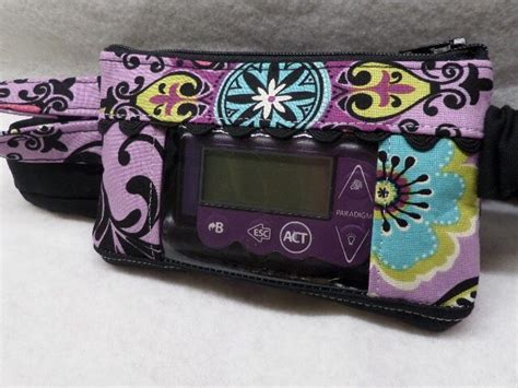 Purple Black Med Insulin Pump Case With Optional Window Girls Custom Made Insulin Pump In Purple