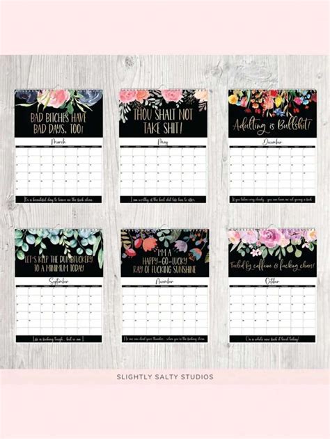 Pc Fu Ck It Calendar Calendar For Tired Ass Women It Funny