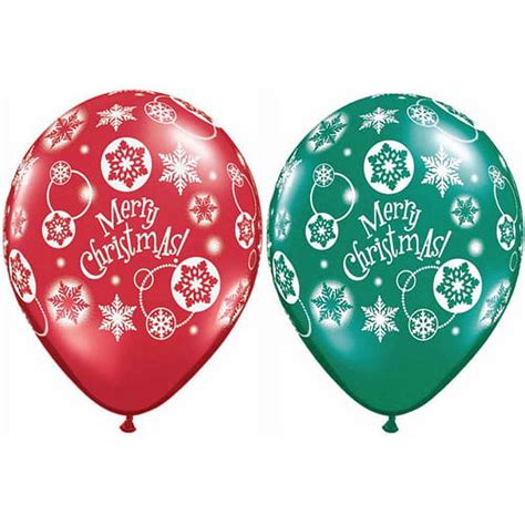 Merry Christmas Latex Balloons Pack Of 50