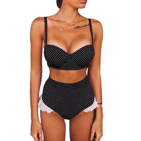 Conjunto De Bikini Con Push Up Para Mujer Traje De Ba O De Retazos De