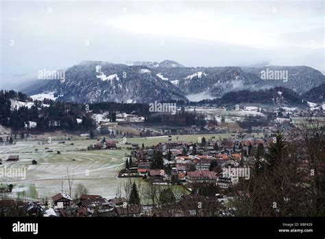 Oberstdorf, Allgäu in winter cold and snow Stock Photo - Alamy