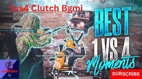 1vs4 Clutch Bgmi Bg1v4mi 1v4 Clutch 1V4 Squad Wipes 1 Vs 4 Moments