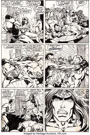 Barry Smith And Sal Buscema Conan The Barbarian 6 Story Page 5 Original