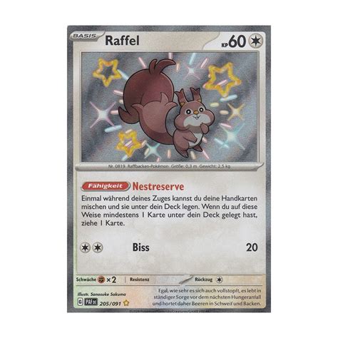 Raffel 205 091 Shiny Paldeas Schicksale Pokemon Karte Kaufen