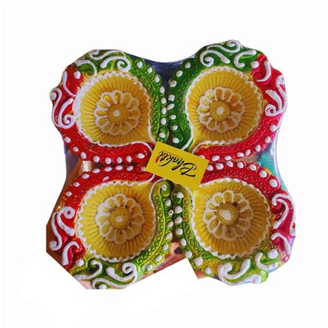 Hand Made Clay Diyas for Diwali, Pooja (Set of 4) - Walmart.com