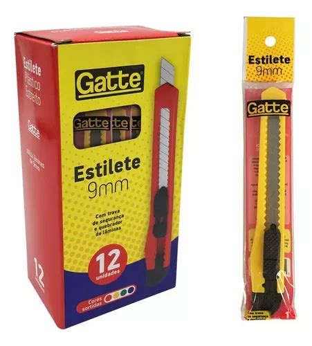 Caixa De Estilete Estreito 9mm Trava Automática 12 Un MercadoLivre