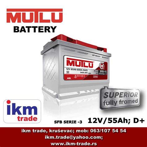 MUTLU SFB SERIE-2 Akumulator -12V/55Ah D+ - IKM Trade