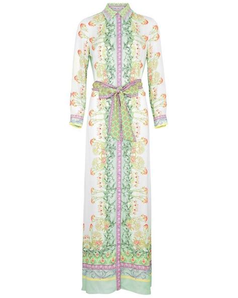 Alice Olivia Alice Olivia Chassidy Floral Print Satin Maxi Dress In