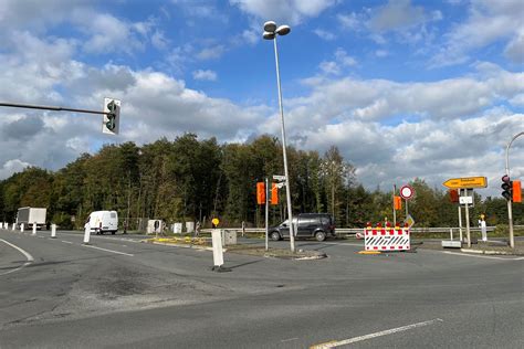 Änderung an B54 Baustelle Neue Ampel an Brambauerstraße