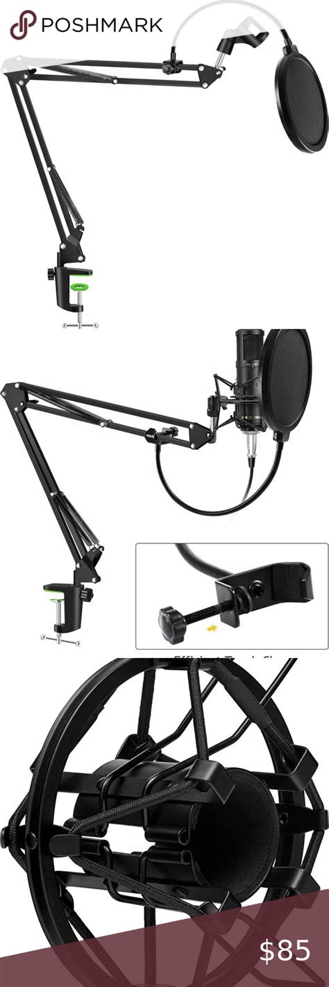 Blue Yeti Professional Microphone Stand with Pop Filter and Shock Mount