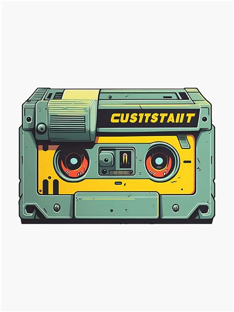 Cassette Futurism Sticker For Sale By Analogstatic Redbubble