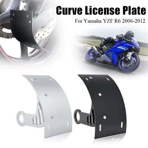 Motorcycle Aluminum Swingarm Side Mount Curve License Plate Bracket For