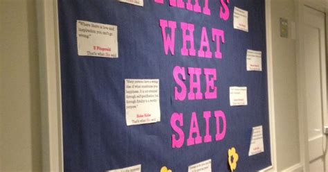 Thats What She Said Bulletin Board With Empowering Quotes By Women Ra