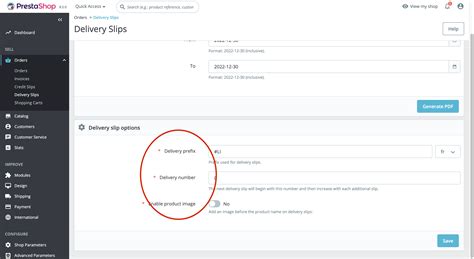 We have a misuse of the help text and tooltip in the delivery slips