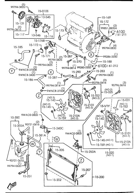 Diagram COOLING SYSTEM 2000CC For Your Mazda MX 5 Miata