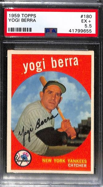 Lot Detail Lot Of 3 1950s Psa Graded Yogi Berra Cards Feat 1954