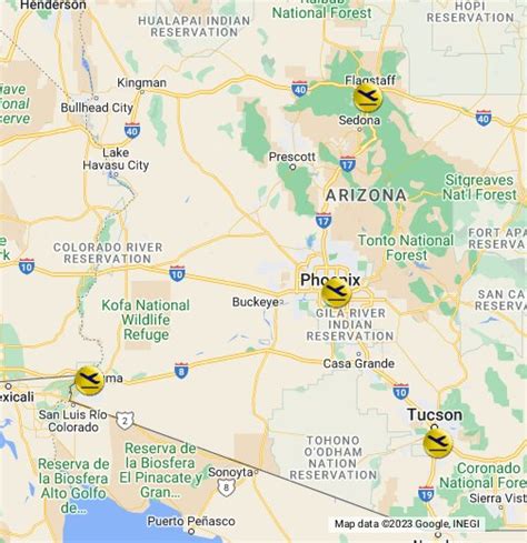 arizona airports shuttle drivers google  maps