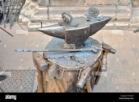 Vintage Metal Smith Tools Stock Photo Alamy