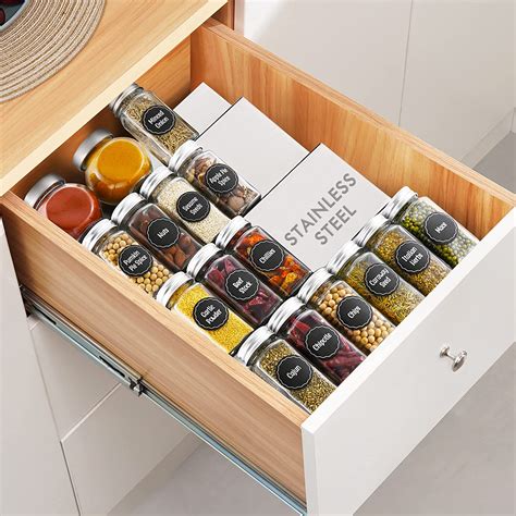 Kes Spice Rack Drawer Organizer For Kitchen Cabinet Storage Tier