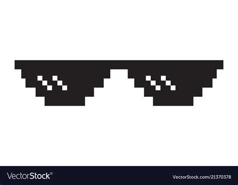 Pixel glasses icon Royalty Free Vector Image - VectorStock