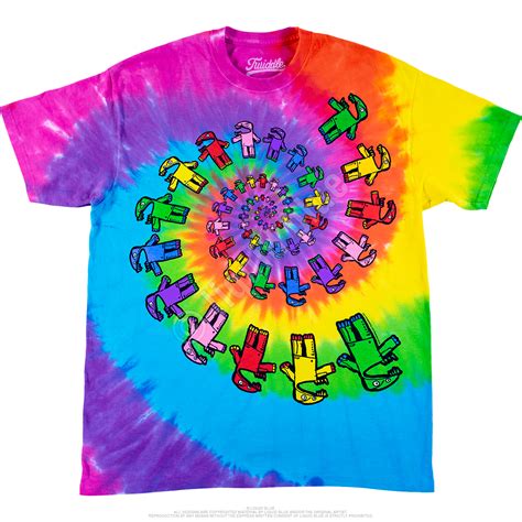 Twiddle Spiral Tie Dye T Shirt Tee Liquid Blue