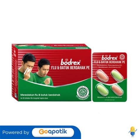 Jual Bodrex Flu Dan Batuk Berdahak Pe Box Tablet Indonesia Shopee