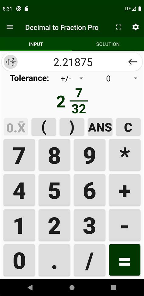 Decimal to Fraction Calculator Latest Version 2.18 for Android